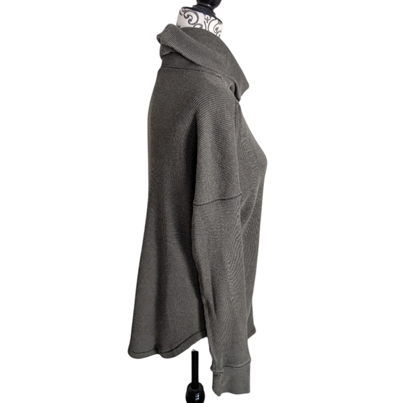 Tentree Waffle Knit Turtleneck Slouchy Sustainable Women S Layer Goblincore Cozy - Picture 5 of 13